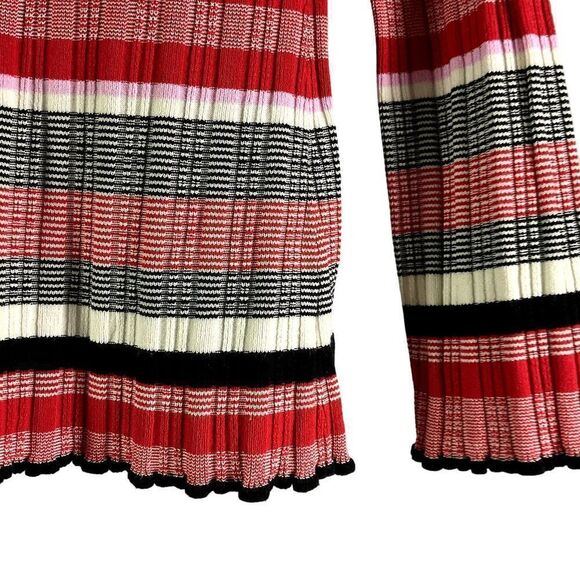 Ann Taylor Petite Striped Ruffle Cuff Sweater, size medium petite - Picture 6 of 8